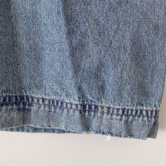 A.LAB Blue Denim with Pink Stitching Super Wide Leg sz 10 W32 Y2K Street - Picture 10 of 16